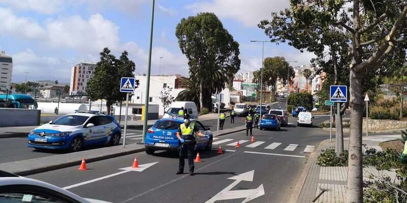 Control de la Policía Local de la capital grancanaria (Foto TA)